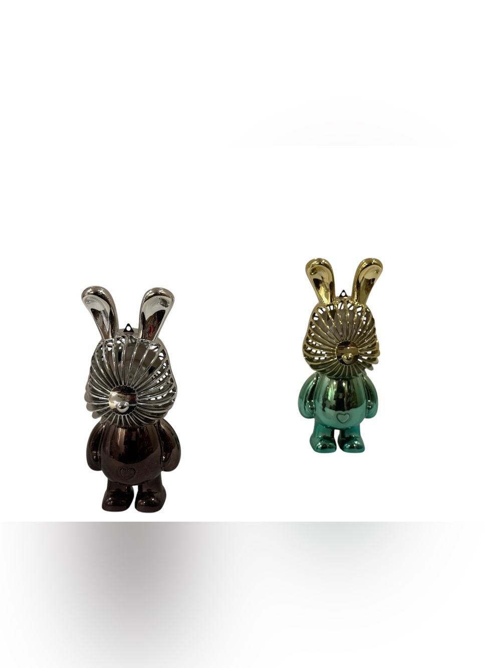 NEW ByTech Portable Rechargeable Metallic Bunny Fan Set